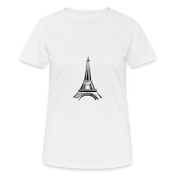 tour Eiffel - T-shirt respirant Femme - blanc - Devant - AI Model Female 172 dark (172cm)