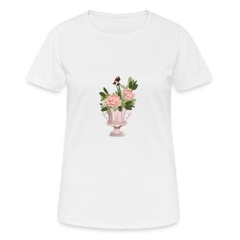Rosensträussen - Frauen T-Shirt atmungsaktiv - Weiß - Vorne - AI Model Female 172 dark (172cm)