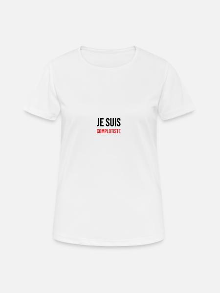 Complotiste - T-shirt respirant Femme - blanc