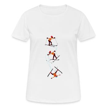 Skieur maladroit - T-shirt respirant Femme - blanc - Devant - AI Model Female 172 dark (172cm)