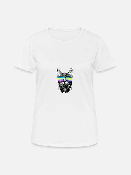 Cool cat - Women's Breathable T-Shirt - white
