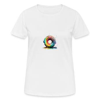 GOOD DONUT - COLORS - Women's Breathable T-Shirt - white - Front - AI Model Female 172 dark (172cm)