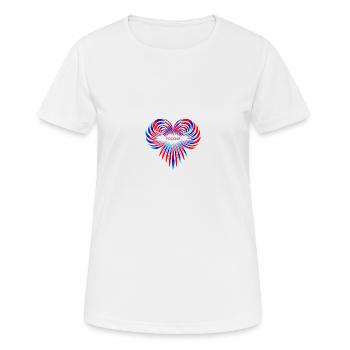 heart - Women's Breathable T-Shirt - white - Front - AI Model Female 172 dark (172cm)