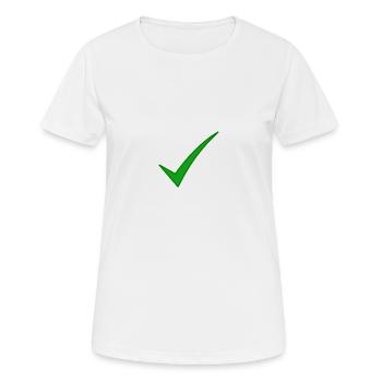 logo vérifié - T-shirt respirant Femme - blanc - Devant - AI Model Female 172 dark (172cm)