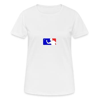 Logo de Beerpong - T-shirt respirant Femme - blanc - Devant - AI Model Female 172 dark (172cm)