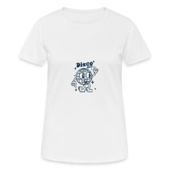 Temps discothèque - T-shirt respirant Femme - blanc - Devant - AI Model Female 172 dark (172cm)