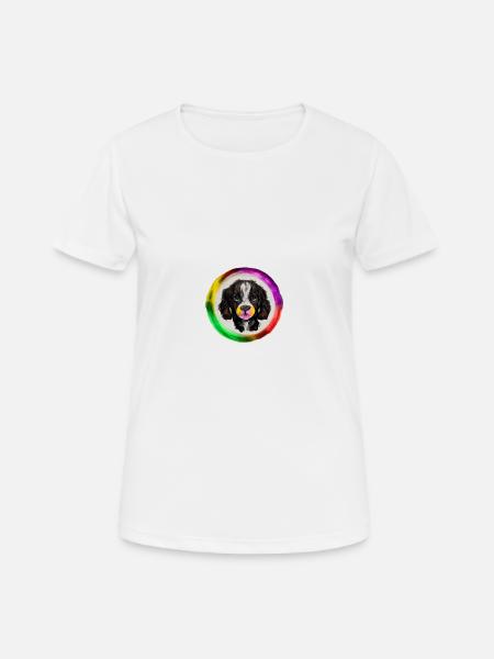 Rainbow Dog Cocker Spaniel - Women's Breathable T-Shirt - white