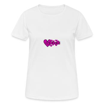 Herz - Frauen T-Shirt atmungsaktiv - Weiß - Vorne - AI Model Female 172 dark (172cm)