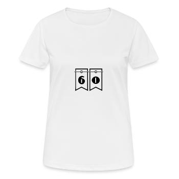 ANNIVERSARY. HAPPY BIRTHDAY. HAPPY BIRTHDAY. - Women's Breathable T-Shirt - white - Front - AI Model Female 172 dark (172cm)