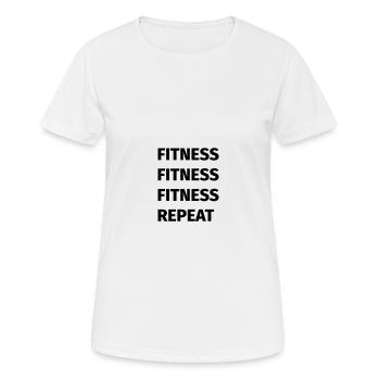FITNESS - Women's Breathable T-Shirt - white - Front - AI Model Female 172 dark (172cm)