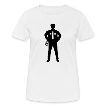 Police - T-shirt respirant Femme - blanc - Devant - AI Model Female 172 dark (172cm)