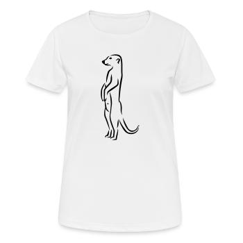 Suricate - T-shirt respirant Femme - blanc - Devant - AI Model Female 172 dark (172cm)