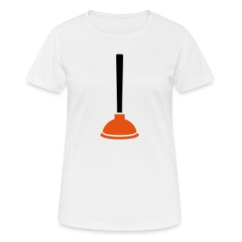 Plombier - T-shirt respirant Femme - blanc - Devant - AI Model Female 172 dark (172cm)