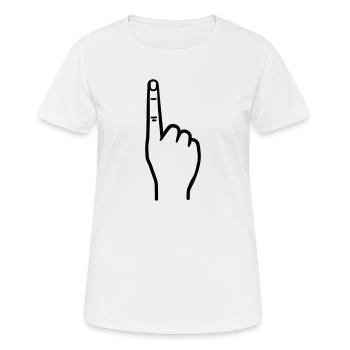 Finger - Women's Breathable T-Shirt - white - Front - AI Model Female 172 dark (172cm)