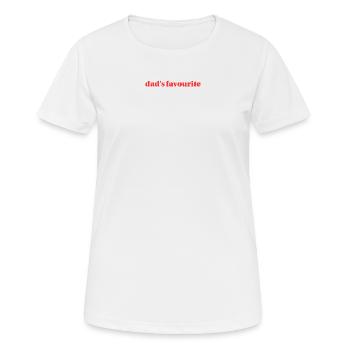 Papas Liebling - Frauen T-Shirt atmungsaktiv - Weiß - Vorne - AI Model Female 172 dark (172cm)