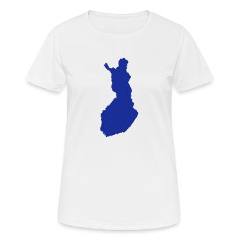 Finnland - Frauen T-Shirt atmungsaktiv - Weiß - Vorne - AI Model Female 172 dark (172cm)