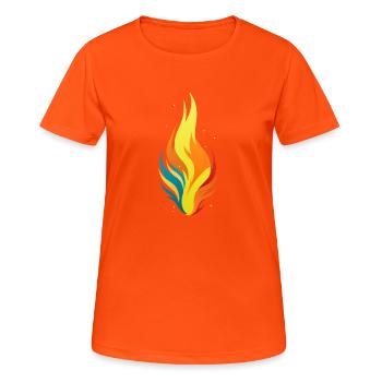 Flame - Women's Breathable T-Shirt - neon orange - Front - AI Model Female 172 dark (172cm)