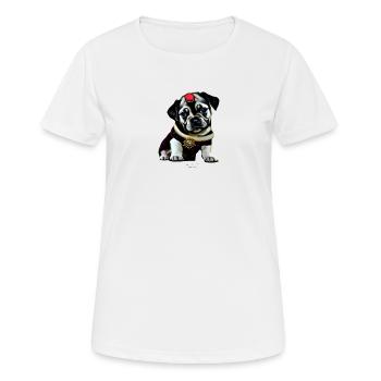 Steampunk - Dog - Frauen T-Shirt atmungsaktiv - Weiß - Vorne - AI Model Female 172 dark (172cm)