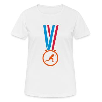 sports medal fencing champion - Women's Breathable T-Shirt - white - Front - AI Model Female 172 dark (172cm)