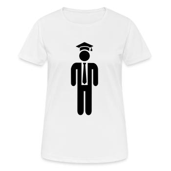 Professor - Frauen T-Shirt atmungsaktiv - Weiß - Vorne - AI Model Female 172 dark (172cm)