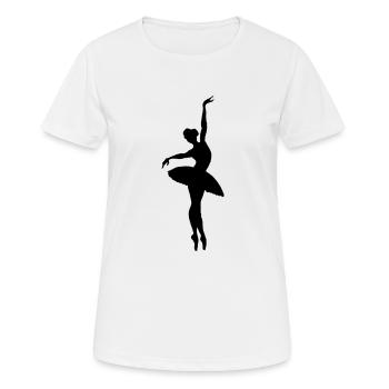 dancer silhouette - T-shirt respirant Femme - blanc - Devant - AI Model Female 172 dark (172cm)