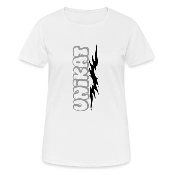 unikat - Frauen T-Shirt atmungsaktiv - Weiß - Vorne - AI Model Female 172 dark (172cm)