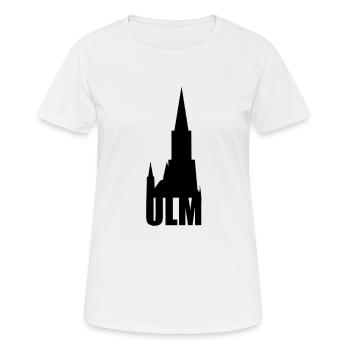 Ulm - Frauen T-Shirt atmungsaktiv - Weiß - Vorne - AI Model Female 172 dark (172cm)