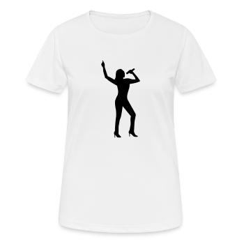 Singer - Women's Breathable T-Shirt - white - Front - AI Model Female 172 dark (172cm)