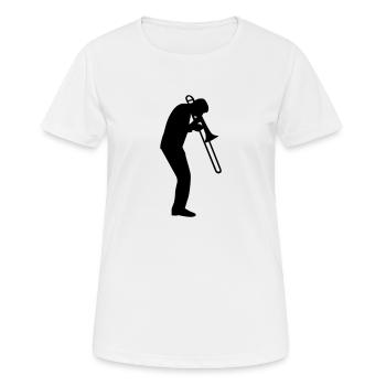 Posaune - Frauen T-Shirt atmungsaktiv - Weiß - Vorne - AI Model Female 172 dark (172cm)