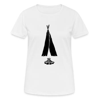 Excursion Voyage En Camping En Plein Air - T-shirt respirant Femme - blanc - Devant - AI Model Female 172 dark (172cm)
