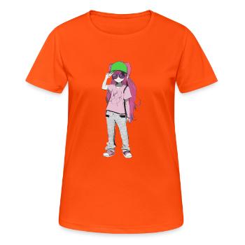 Girl - Women's Breathable T-Shirt - neon orange - Front - AI Model Female 172 dark (172cm)