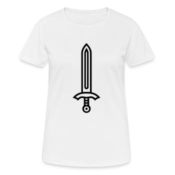 épée - T-shirt respirant Femme - blanc - Devant - AI Model Female 172 dark (172cm)