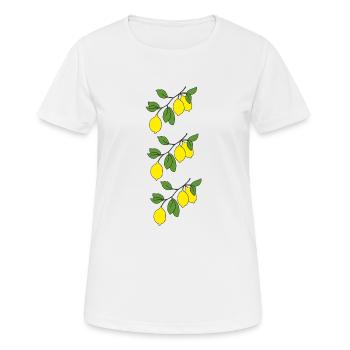 brins de citron Triple - T-shirt respirant Femme - blanc - Devant - AI Model Female 172 dark (172cm)