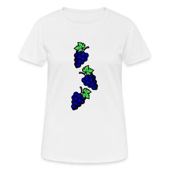 Weintrauben Symbol Trauben - Frauen T-Shirt atmungsaktiv - Weiß - Vorne - AI Model Female 172 dark (172cm)