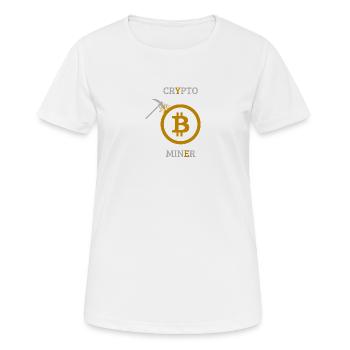 Crypto Miner - Women's Breathable T-Shirt - white - Front - AI Model Female 172 dark (172cm)
