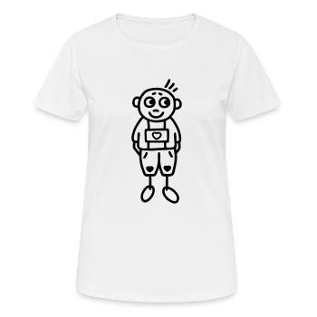 Bayer in Lederhose - - Frauen T-Shirt atmungsaktiv - Weiß - Vorne - AI Model Female 172 dark (172cm)