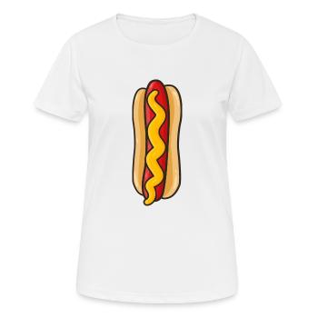 Hot dog - Women's Breathable T-Shirt - white - Front - AI Model Female 172 dark (172cm)