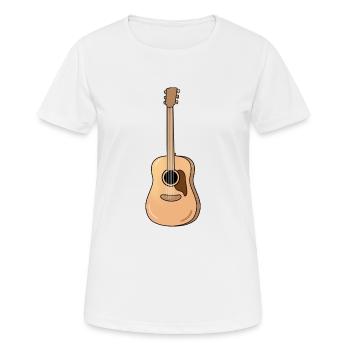 Guitare - T-shirt respirant Femme - blanc - Devant - AI Model Female 172 dark (172cm)