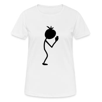 Namasté Stick Figure - Women's Breathable T-Shirt - white - Front - AI Model Female 172 dark (172cm)