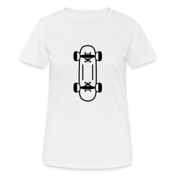 Skateboard - Frauen T-Shirt atmungsaktiv - Weiß - Vorne - AI Model Female 172 dark (172cm)