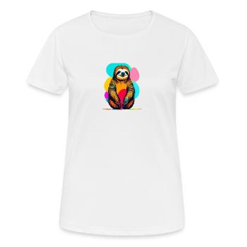 Paresse - T-shirt respirant Femme - blanc - Devant - AI Model Female 172 dark (172cm)