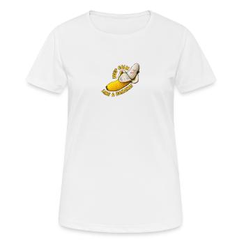 Restez calme comme une banane - T-shirt respirant Femme - blanc - Devant - AI Model Female 172 dark (172cm)