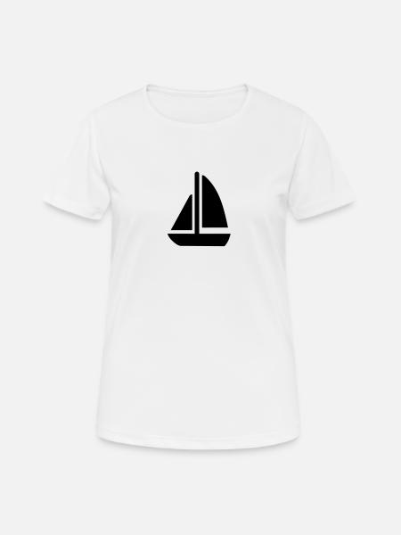 Bateau à voiles - T-shirt respirant Femme - blanc