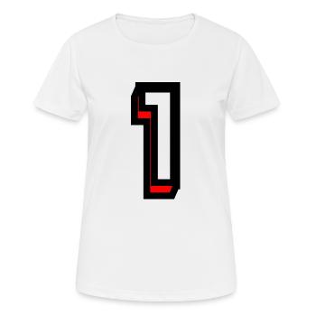 1. 1 AN. 1er ANNIVERSAIRE. ANNIVERSAIRE 1 AN - T-shirt respirant Femme - blanc - Devant - AI Model Female 172 dark (172cm)