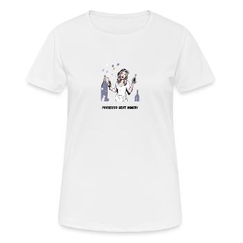 Prosecco-Suse - Frauen T-Shirt atmungsaktiv - Weiß - Vorne - AI Model Female 172 dark (172cm)