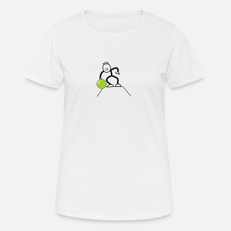 Bowler, bowling - Women's Breathable T-Shirt - white