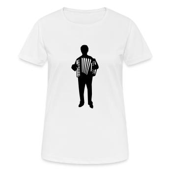 Accordéon - T-shirt respirant Femme - blanc - Devant - AI Model Female 172 dark (172cm)