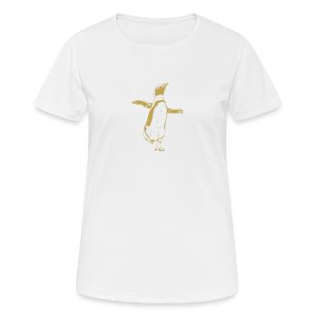 Dessins illustrés avec Pingouin - T-shirt respirant Femme - blanc - Devant - AI Model Female 172 dark (172cm)