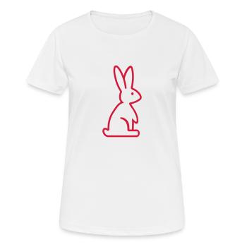 Lièvre - T-shirt respirant Femme - blanc - Devant - AI Model Female 172 dark (172cm)