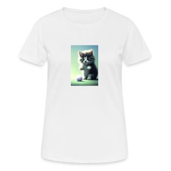 Petit bébé chat mignon - T-shirt respirant Femme - blanc - Devant - AI Model Female 172 dark (172cm)